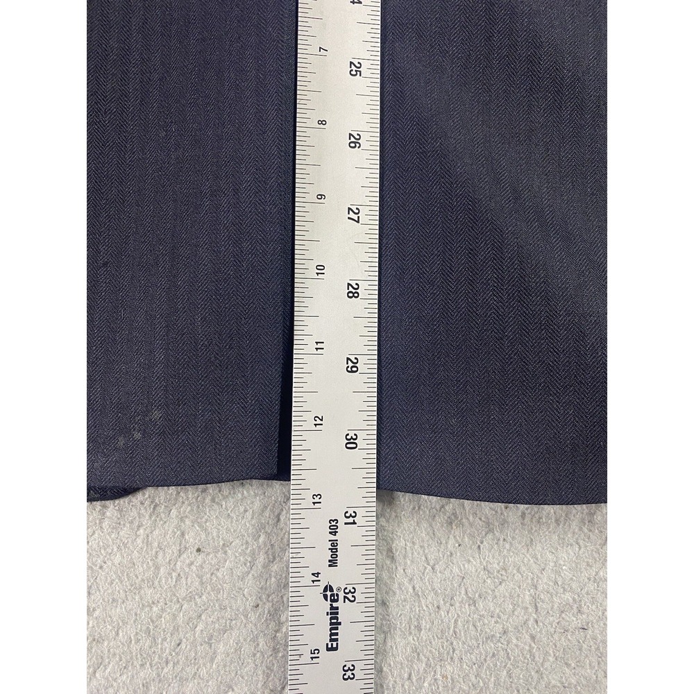Brooks Brothers Suit Jacket 41 R Navy Wool Herringbone 346 Stretch Business - Picture 6 of 16
